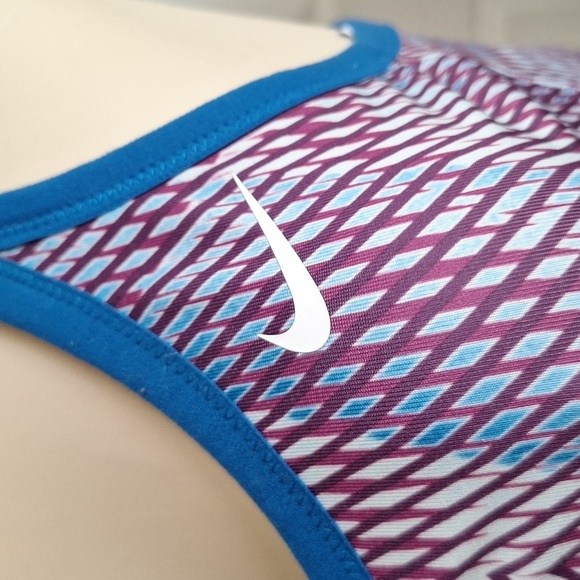 Nike Women's Multicolor Geometric Sports Bra Size L - Picture 4 of 11